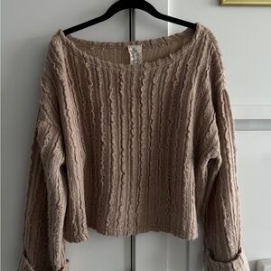 Tan Cable Knit Sweater